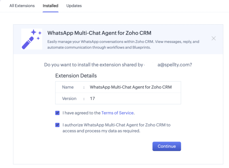 Whatsapp and Zoho