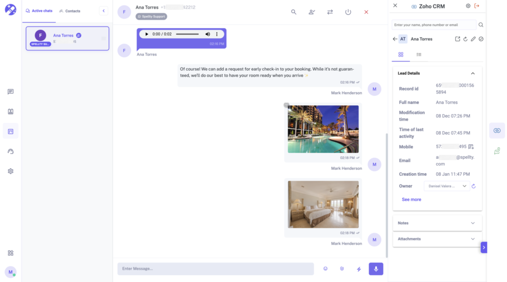Whatsapp for Zoho CRM